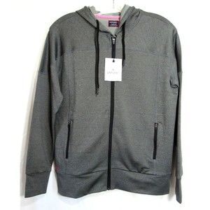 UNTUCKit Gray Goiya Hooded Long Sleeve Full Zip Jacket Size XS NWT